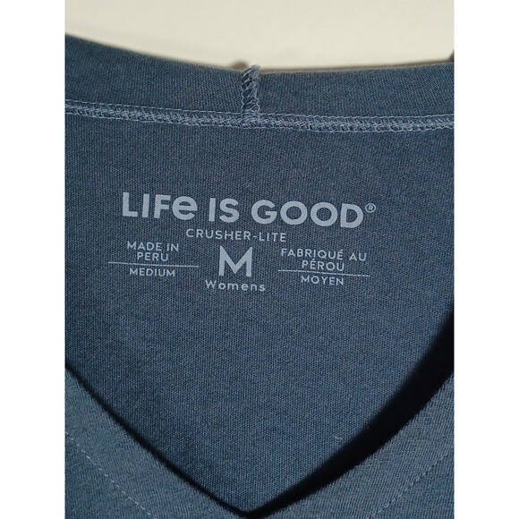 Life is Good Crusher Tee Medium Floral Dragonfly Hooded Gorpcore Outdoor - Picture 3 of 6